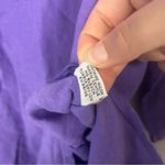 Bryn Walker  Purple 100% linen split sides tunic top size large Photo 4