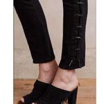 Paige  Wyatt Lace Up Ankle Skinny Jeans in Black Shadow Size 26 NEW Photo 2