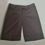 Worthington Women’s Dark Grey Office Bermuda Shorts Mid-Rise Flat-Front Zip Photo 0