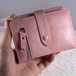 Wallet for Women,Trifold Snap Closure Wallet,Credit Card Holder Coin Purse Pink Photo 9