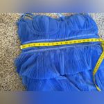 Hutch Anthropologie Strapless Tiered Tulle Dress Blue Size 16 Photo 10