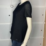 Calvin Klein  Black Textured Striped Shirt Size Medium Photo 3