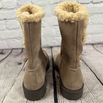 Clarks Collection by Opal Zip Convertible Faux Sherpa/Fur Boots Suede Pebble 8M Photo 5