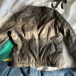 Grey Fur Lined Leather Jacket Size XL Photo 0