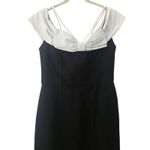 Rebecca Vallance Hepburn Bow Midi Dress Black US 8 Photo 6