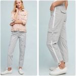 Anthropologie Sanctuary X Striped Ankle Cargo Jogger Pants Gray White 25 / 0 Photo 1