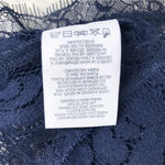 CAbi  3073 Navy Blue Sheer Lace Short Sleeve Top Blouse Button Front‎ Size Small Photo 10