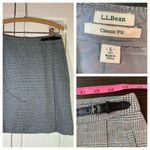 LL Bean Academia Mini Skirt 6P Petite Faux Wrap Kilt Plaid‎ Classic Fit Preppy Gray Photo 2