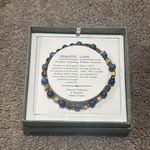 SHIVAM Hematite Lapis Gemstone Bracelet Blue Photo 1