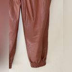 Babaton  Zedel Brown Vegan Leather Joggers, Size Small Photo 4