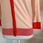 Loft • Coral Red Colorblock Cardigan Photo 2