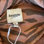 Kensie NWT  Brown vintage Zebra Shirt Jacket Large Photo 6