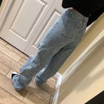 High Waist Ripped Jeans High Rise Loose Pants Mom Jeans Boyfriend Jeans Track Pants Cargo Pants Blue Photo 1
