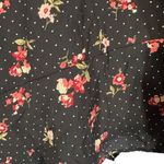 Kontrol Black Floral Tie Front Flutter Short Sleeve Blouse Women Sz 2X Photo 5