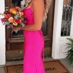 Sherri Hill Elegant Pink Evening Gown Prom Dress  Rhinestone Hot Pink Dress Photo 0