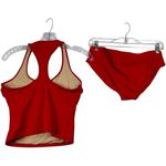 Ativa Red Racerback Tankini Two Piece Swimsuit Top sz 8 Bottom Sz 6 Sporty Photo 6