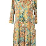 Peruvian Connection Fall Floral Lantana Pima Cotton Dress Size Large Peru Photo 4