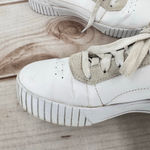 Puma  Carina 2.0 Laser Cut Flowers Sneakers White Gold Logos Athletic Feminine 7 Photo 12