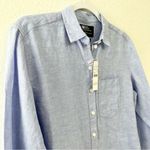 J.Crew  Garcon classic shirt in Baird McNutt Irish linen French Blue Size 00 Photo 7