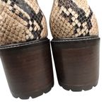 Vince Camuto Gaviana Boots Womens 7 Leather Snake Print Lace Up Modern Lug Sole Photo 10