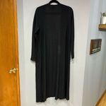 Jason Wu J  black‎ waffle knit open front cardigan duster size S Photo 7