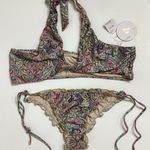 PilyQ New. PQ shimmer paisley bikini. D-cup/L-bottom. Retails $152 Photo 8