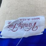 Vanity Fair Vintage 70s 80s Pajamas Pants Short Sleeves M Royal Blue Embroidered Photo 2