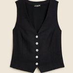 J.Crew Kyra Slim Fit Linen Vest in Black, size 6 Photo 3