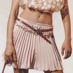 Anthropologie Womens Silky Plissé Pleated Shorts M Pink Photo 0