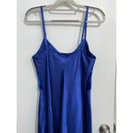 Morgan Taylor VTG Y2K Babydoll Slip Dress Medium Royal Blue Velvet Satin Indie Club Prom Photo 4