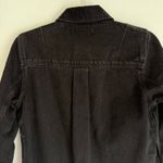 Madewell NWT  XS Patch Pocket Denim Popover Mini Dress in Black NO125 Shirtdress Photo 7