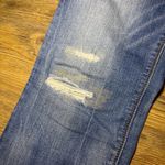 White House | Black Market Blue Distressed Skinny Silver Accents Jeans Size 10R Photo 1