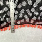 No Boundaries CoverUp Womens L Black & White Pineapple Sheer top Swim Coverup‎ no tag PTP 24" Photo 2
