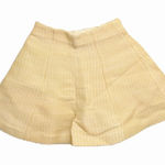 NWOT Vintage Designer Straw High Waisted Flared Shorts High Rise Wide Leg Size M Yellow Size M Photo 0