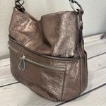 Brighton  Barbados Hobo Metallic Bronze Pebbled Leather Bag Roomy & Pockets Photo 2