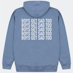 Boys Get Sad Too BLOCK LOGO HOODY DUSTY BLUE Size M Photo 0