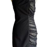 Black Halo  | Black Shirred Detail One Shoulder Architectural Cocktail Dress | 4 Photo 0