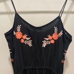 Little White Lies Black & Pink Floral Embroidered Romper Photo 8
