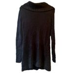 Vintage Liz & Co black sweater jacket small cardigan shacket y2k 90s long layer Photo 1