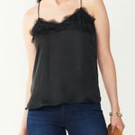 Nine West  XS black lace trim v-neck cami adjustable straps satin construction Photo 12