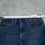 Levi's Premium Ankle Column Denim Midi Jean Skirt Size 24 Dark Wash Blue Photo 7