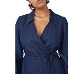 & Other Stories & OTHER STORIES Denim Wrap Mini Dress Blue Size 8 Photo 4