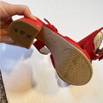 Sam Edelman  Circus Red Suede Leather Chunky Platform Sandals Heels Womens 7 Photo 6