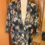 Solitaire Anthropologie  floral suede cloth cover up jacket Photo 5