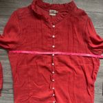Faherty  Coral Long Sleeve 100% Organic Cotton Flowy Spring Top Size M Summer Photo 7