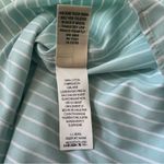 L.L.Bean Blouse Wrinkle Resistant Cotton Mint Green and White Stripes Size Large Photo 5