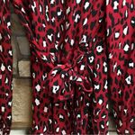 ALC Frank A.L.C. Red & Black Leopard Print Silk Mini Wrap Dress Size 4 Photo 10