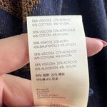 Free People Large L Knit Lightening Bolt Sweater Navy Blue Women’s Slim Fitting Photo 7