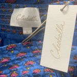 Cleobella  India Midi Dress in Lotus Blue‎ Floral Print Cotton Size US Medium Photo 10