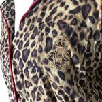 Ralph Lauren  Animal Print‎ Pajama Top Embroidered Crest Logo Leopard Size L Photo 5
